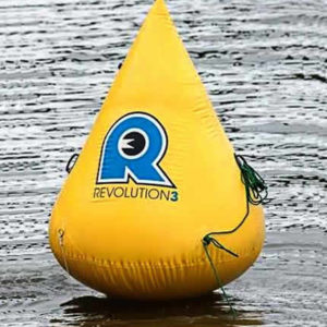 Custom Printed 3 color logo directly on the buoy
